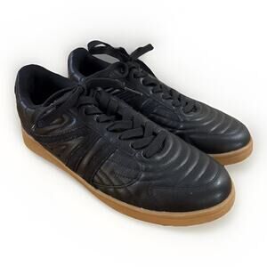 Steve Madden Womens Madrid Black Low Top Lace Up Sneaker Shoes Size US 9.5